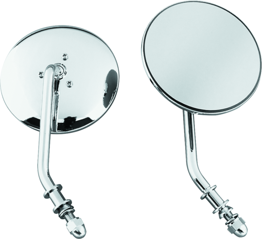 Bikers Choice 489711 65-Up Chrome 4 Inch Round Short Stem Mirror Right Custom