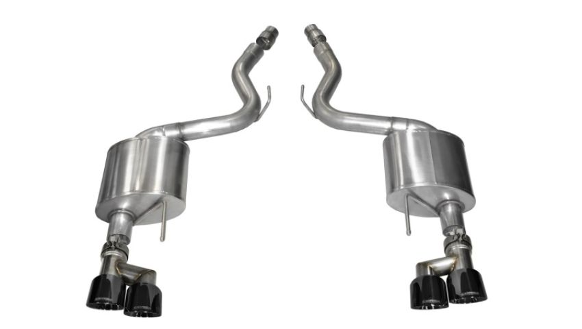 CORSA Performance 14334BLK Corsa 2015-2017 Ford Mustang GT 5.0 3in Axle Back Exhaust Black Quad Tips (Sport)