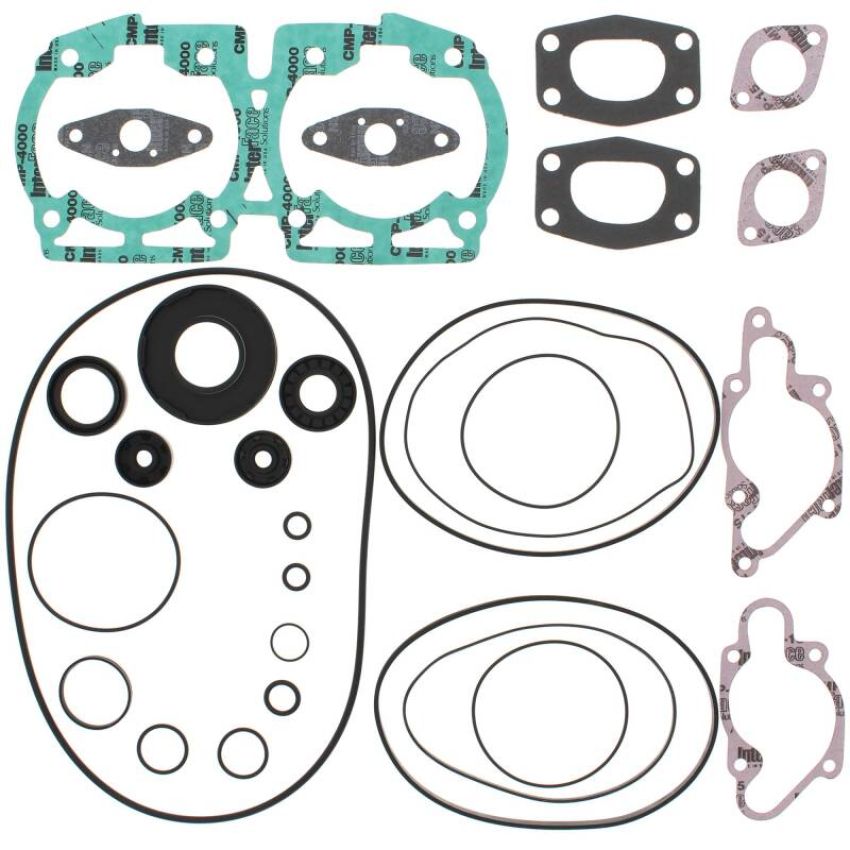 Vertex Pistons 711212 Vertex Gaskets 97-00 Ski-Doo Formula 500/DLX LC Complete Gasket Kit w/ Oil Seals