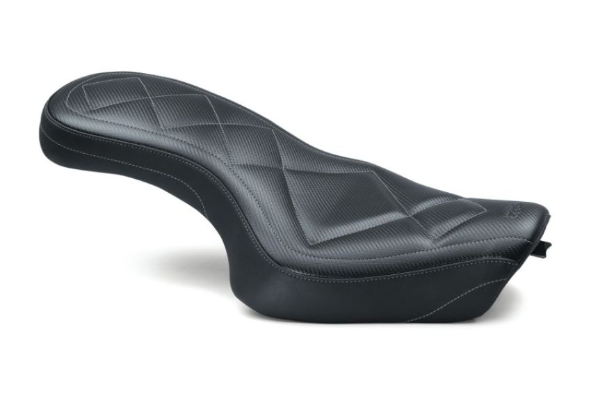 Mustang Motorcycle 75238 Mustang 04-21 Harley Sportster Super Tripper 1PC Seat Carbon- Black