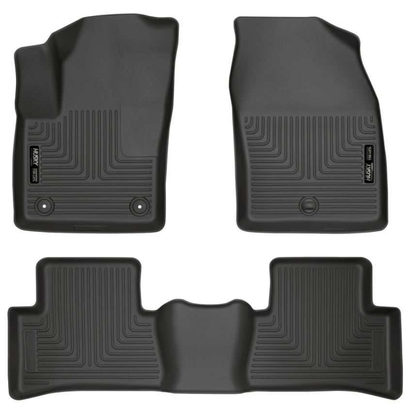 Husky Liners 95651 2018 Toyota CH-R Weatherbeater Black Front & 2nd Seat Floor Liners