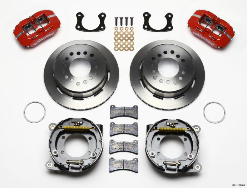 Wilwood 140-11389-R Dynapro Low-Profile 11.00in P-Brake Kit - Red New Big Ford 2.50in Offset