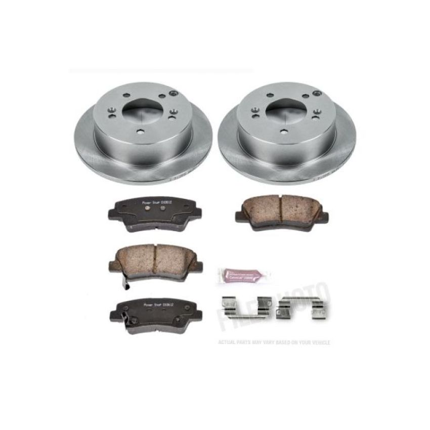 PowerStop KOE5395 OE Stock Replacement Low-Dust Ceramic Brake Pad and Rotor Kit