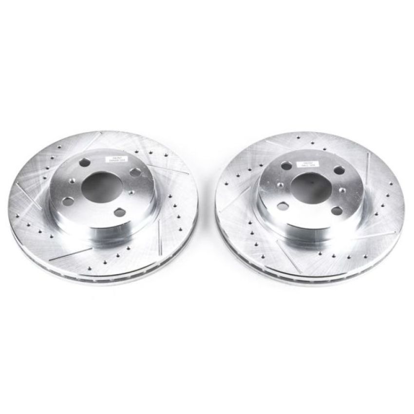 PowerStop JBR741XPR PowerStop Evolution Performance Drilled, Slotted & Plated Brake Rotor Pair