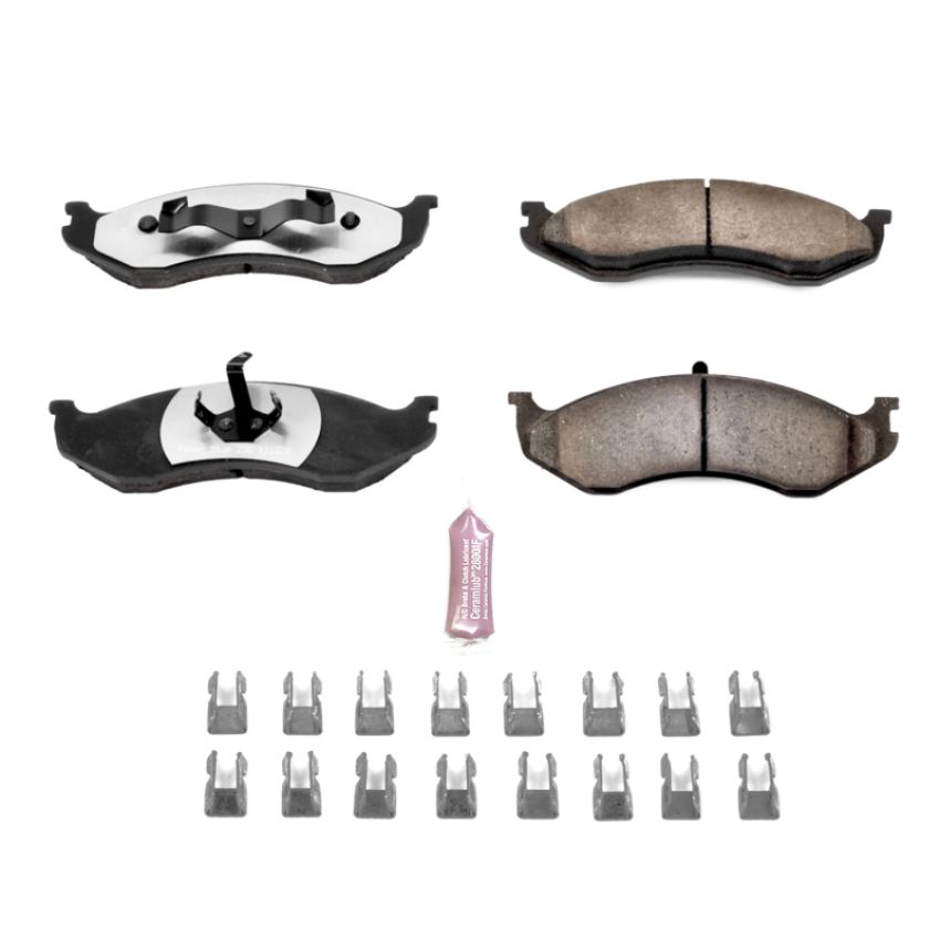 PowerStop Z36-477 PowerStop - Z36 Truck and SUV Carbon-Fiber Ceramic Brake Pads with Hardware Kit