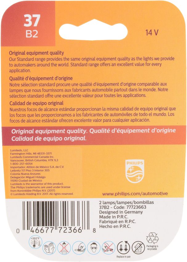 Philips 37B2 Philips Standard Minature 37B2