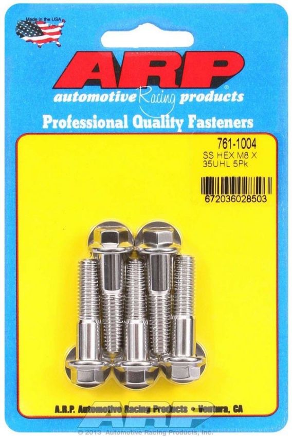 ARP ARP761-1004 S/S Bolt Kit - 6pt. (5) 8mm x 1.25 x 35mm