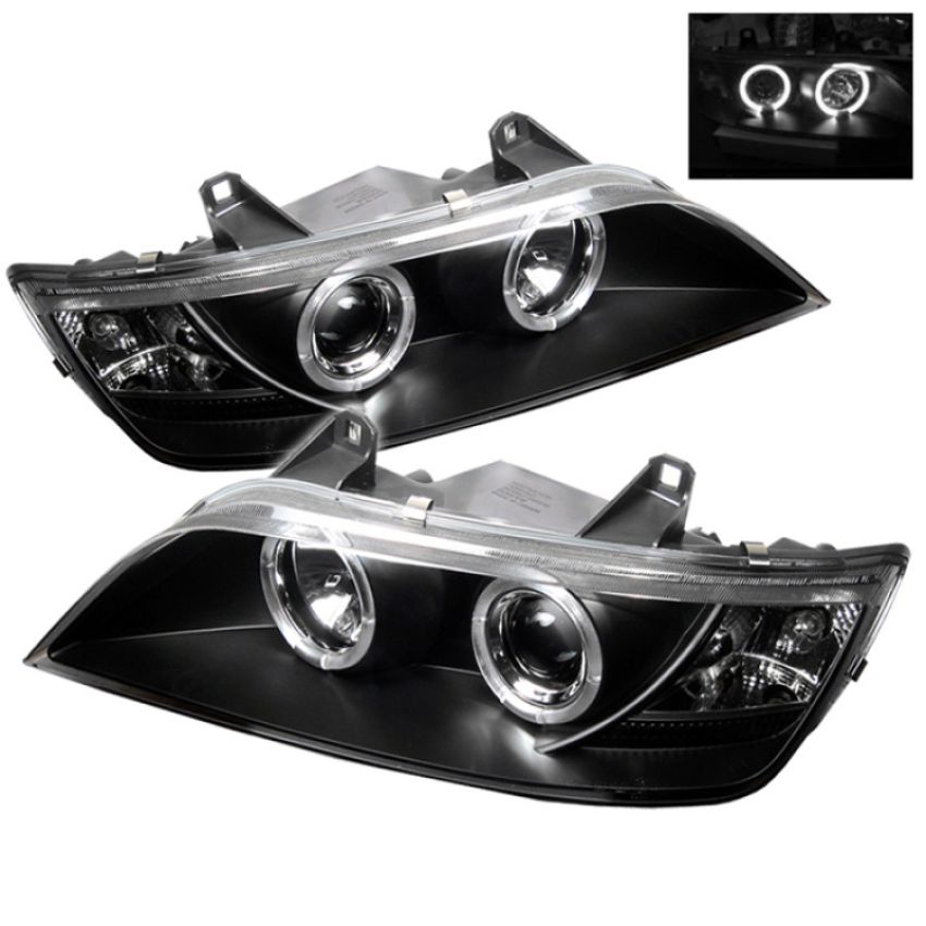 SPYDER 5009081 Projector Headlights - LED Halo - Black