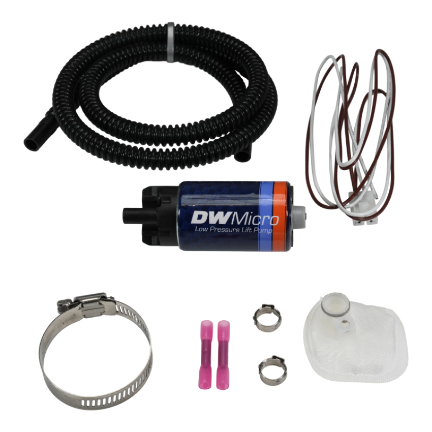 DeatschWerks 9-110-1070 DW Micro Series 210lph Low Pressure Lift Fuel Pump w/ Universal Install Kit