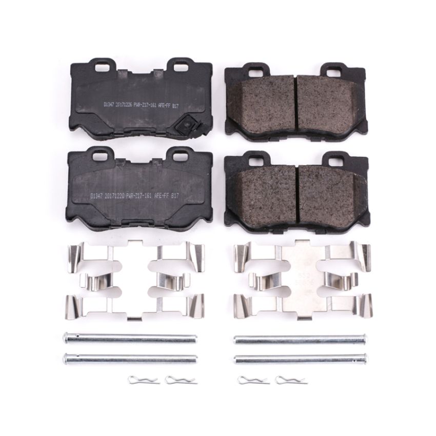 PowerStop 17-1347 PowerStop - Z17 Low-Dust Ceramic Brake Pads with Hardware