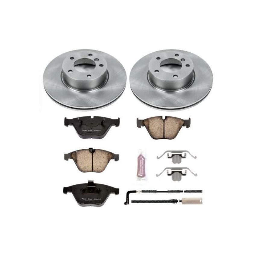 PowerStop KOE4678 OE Stock Replacement Low-Dust Ceramic Brake Pad and Rotor Kit