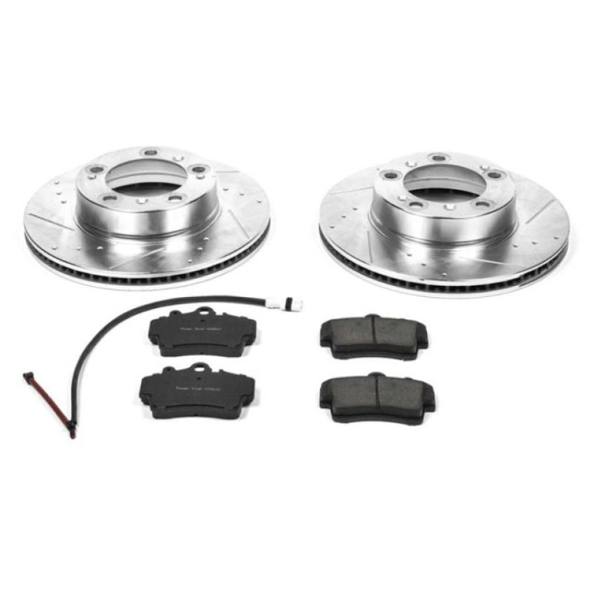 PowerStop K850 Z23 Daily Driver Carbon-Fiber Ceramic Brake Pad and Drilled & Slotted Rotor Kit