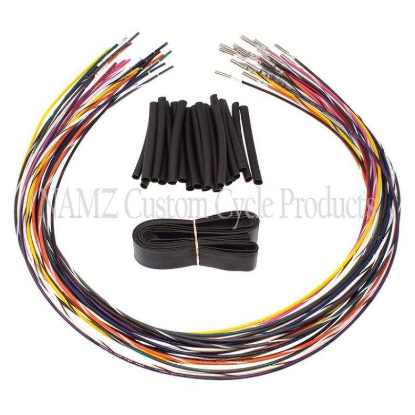 NAMZ NHCX-UDB 96-06 Baggers Handlebar Switch Wire Extensions 24in. (Cut & Solder / Fits Up to 20in. Apes)