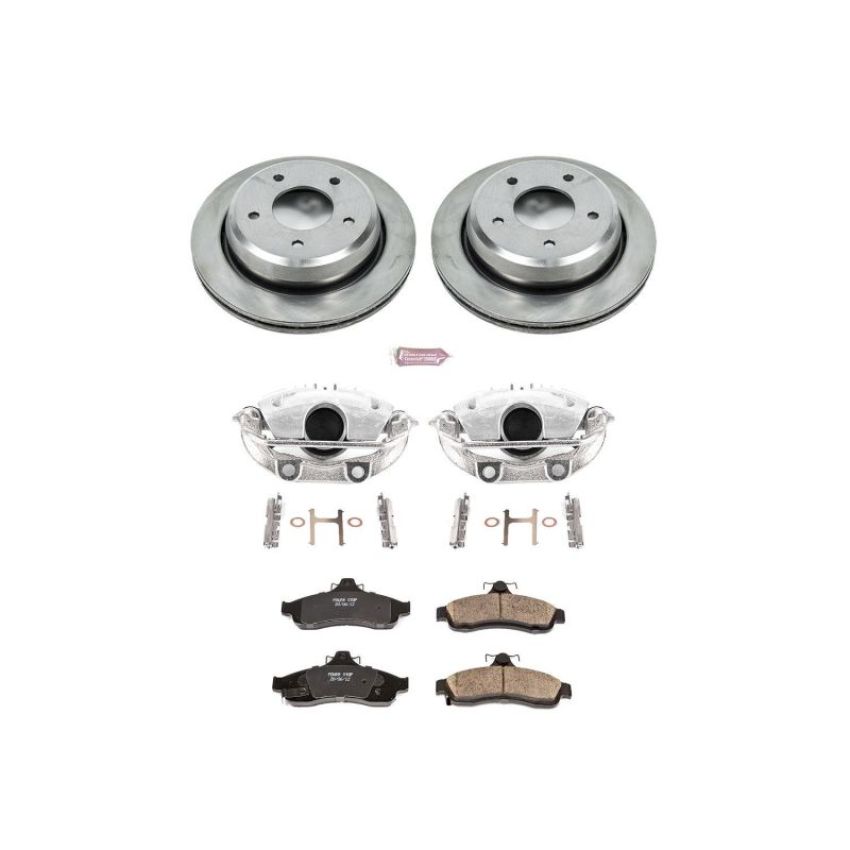 PowerStop KCOE5064 OE Stock Replacement Low-Dust Ceramic Brake Pad, Rotor and Caliper Kit