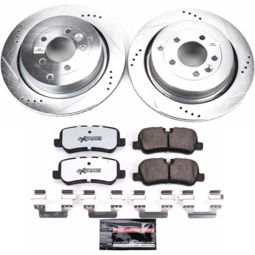 PowerStop K6564-36 Z36 Truck and SUV Carbon-Fiber Ceramic Brake Pad and Drilled & Slotted Rotor Kit