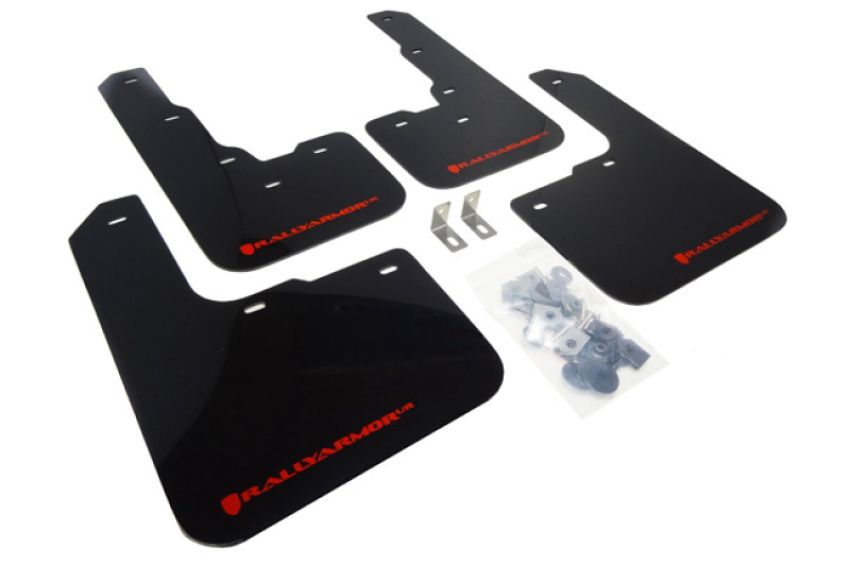 Rally Armor MF39-UR-BLK/RD Black Mud Flap/Red Logo