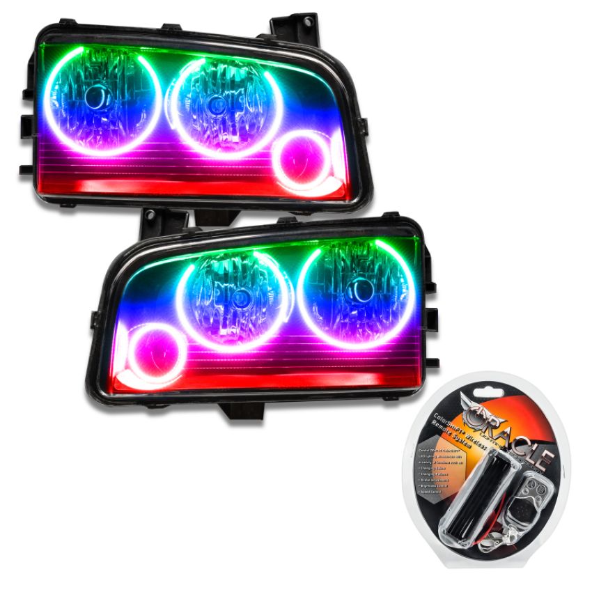 Oracle Lighting 8197-330 SMD Pre-Assembled Headlights, Non-HID, Triple Halo, ColorSHIFT