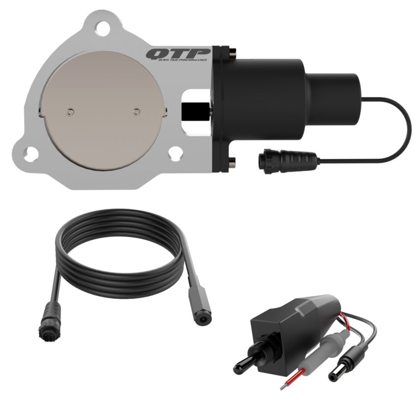 QTP QTEC35 3.5in Bolt-On QTEC Electric Cutout Valve - Single