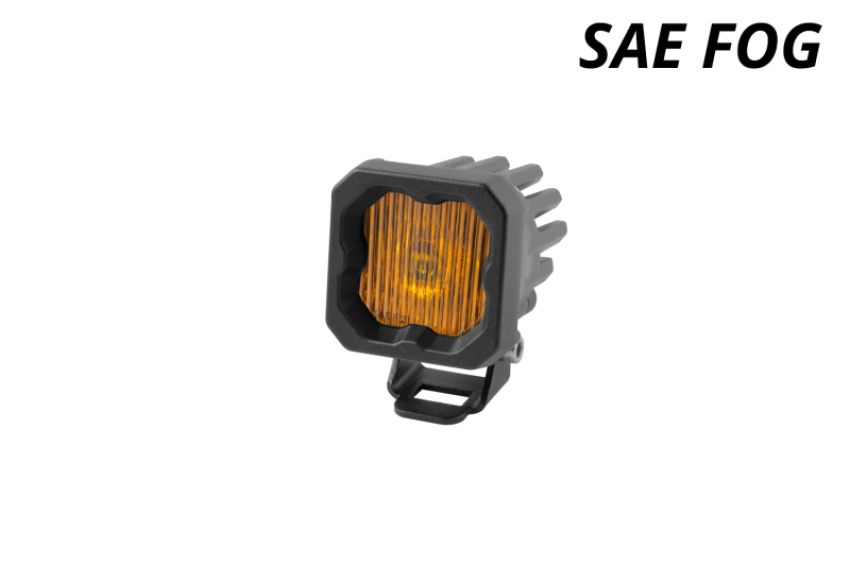 Diode Dynamics DD6848S Stage Series C1 LED Pod - Yellow SAE Fog Standard ABL Each