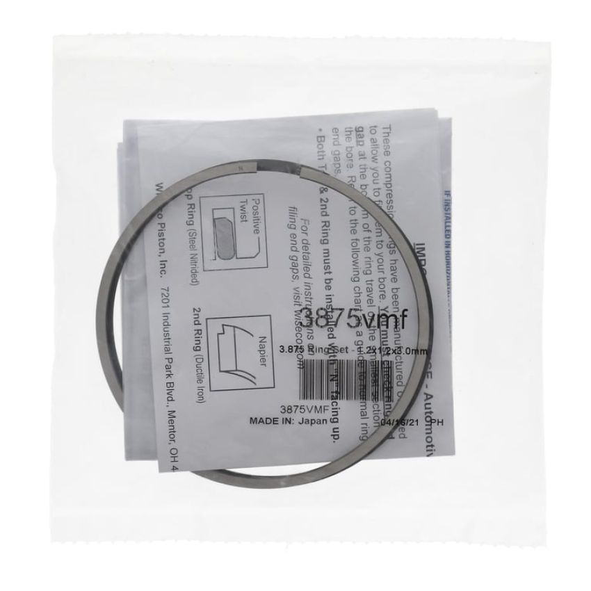 Wiseco 3875VMF Wiseco Piston Ring Set, 3.875 IN Bore