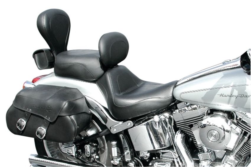 Mustang Motorcycle 79082 Mustang 00-07 Harley Softail Deuce Sissy Bar Pad (12 inch x 9 inch) - Black