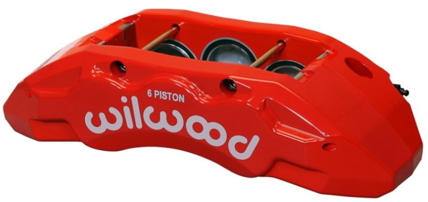 Wilwood 120-13818-RD Caliper-TX6R- L/H - Red 1.75/1.62/1.62in Pistons 1.38in Disc