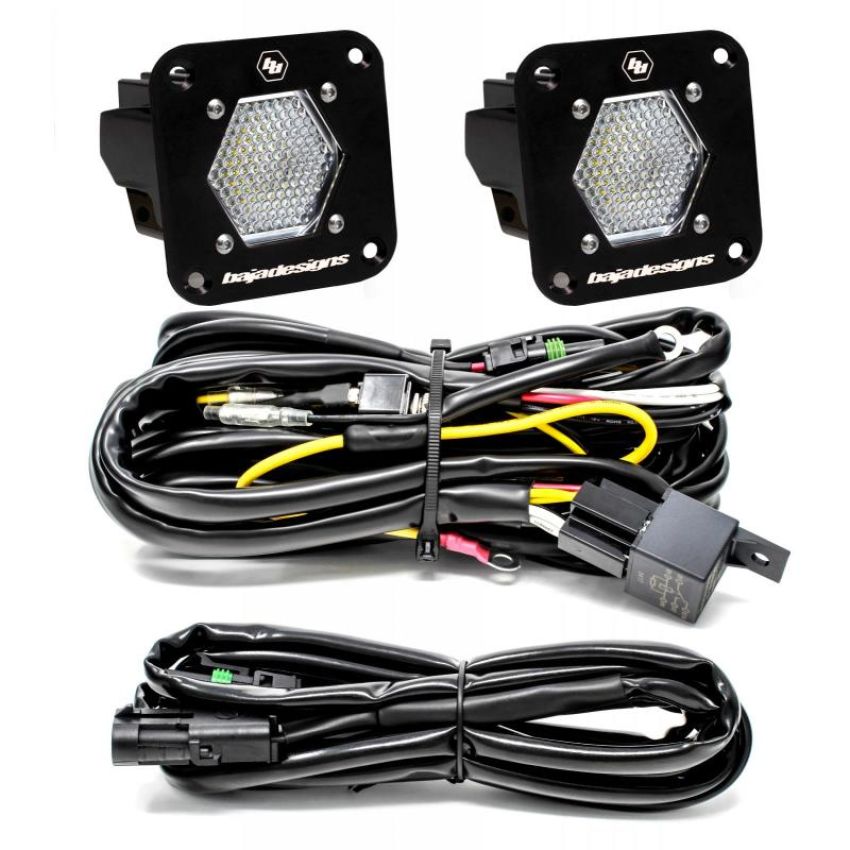 Baja Designs 387809 S1 Black Flush Mount LED Light Pod Reverse Kit
