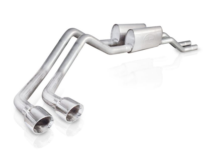 Stainless Works 08F150TDRT 2004-08 F150 5.4L Exhaust 2-1/2in Chambered Mufflers Behind Passenger Tire Exit