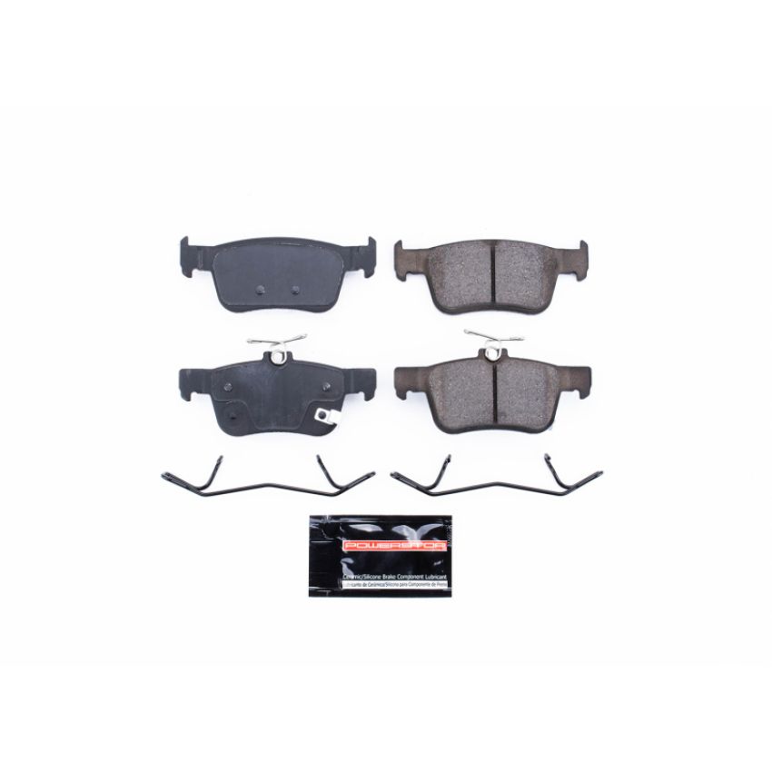 PowerStop Z23-1878 PowerStop - Z23 Daily Driver Carbon-Fiber Ceramic Brake Pads with Hardware Kit