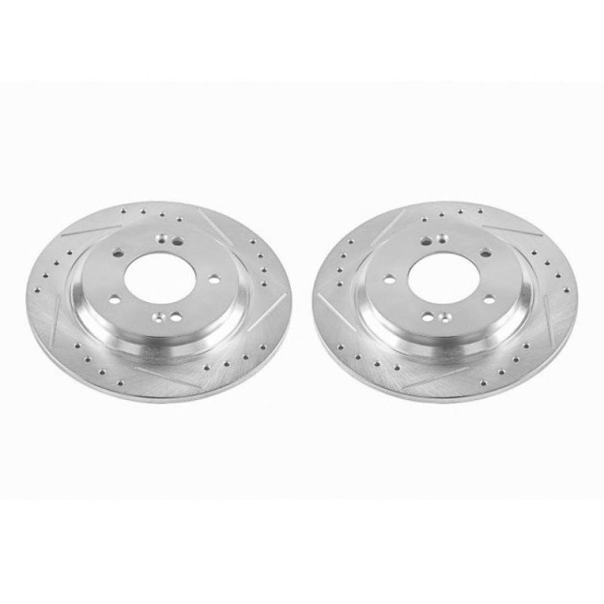 PowerStop JBR1712XPR PowerStop Evolution Performance Drilled, Slotted & Plated Brake Rotor Pair