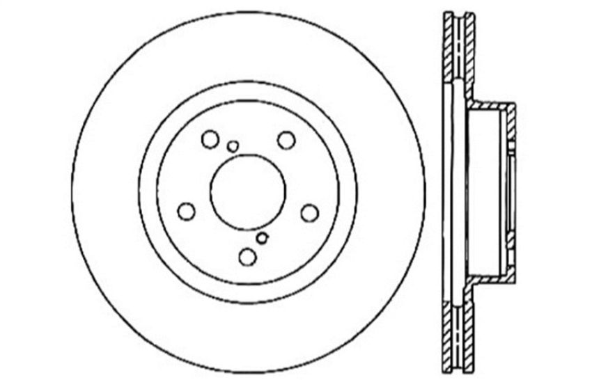 Stoptech 128.47024L 05-10 Subaru Legacy / 10 Outback Drilled Left Front Rotor