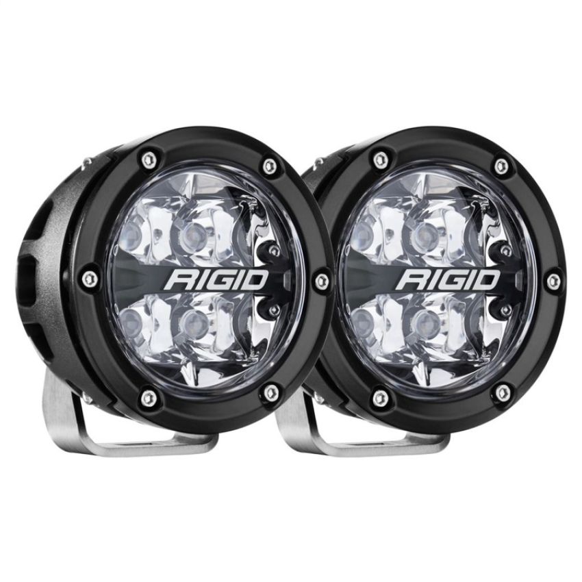 Rigid Industries 36402 360-Series 4in LED Off-Road Spot Beam - RGBW (Pair)