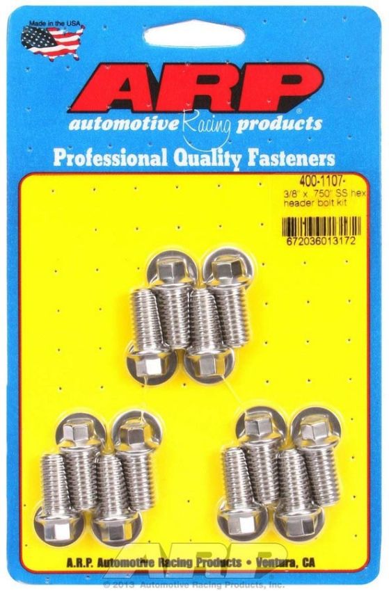 ARP ARP400-1107 S/S Header Bolt Kit - 3/8 x .750 UHL (12)