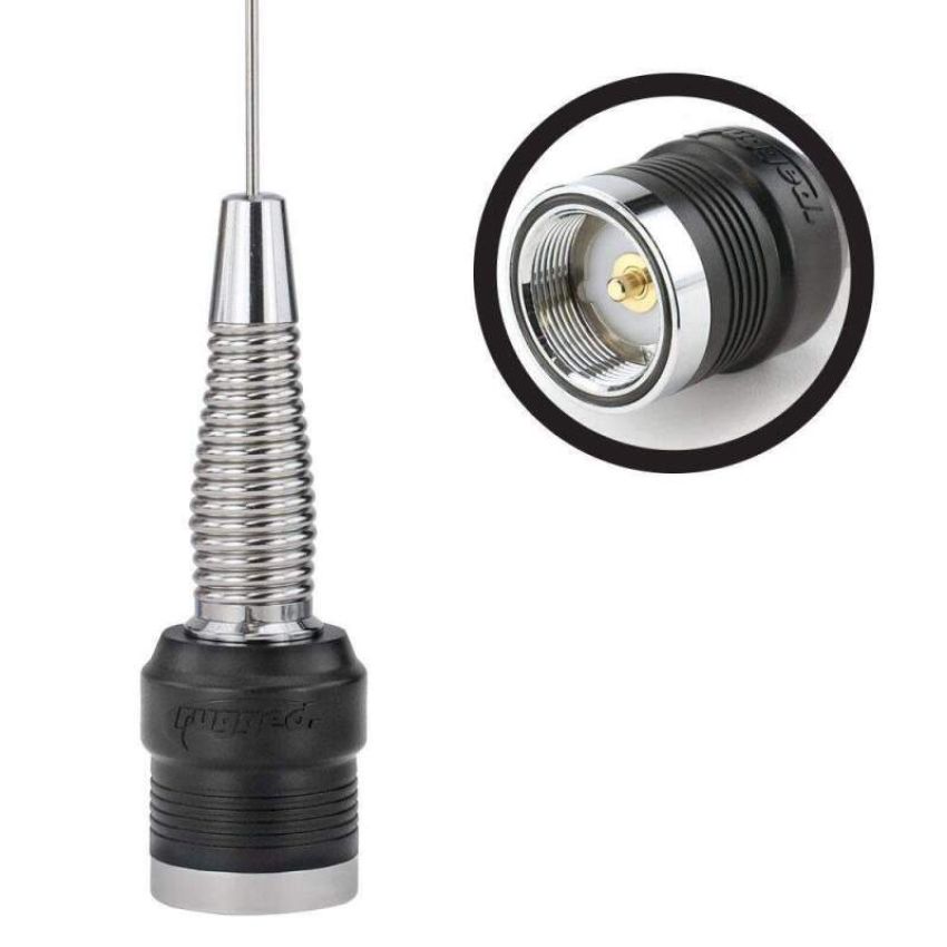Rugged Radios WB-1/4W-HD UHF & VHF Wide Band 1/4 Wave Antenna with Spring (132 - 525 MHz)