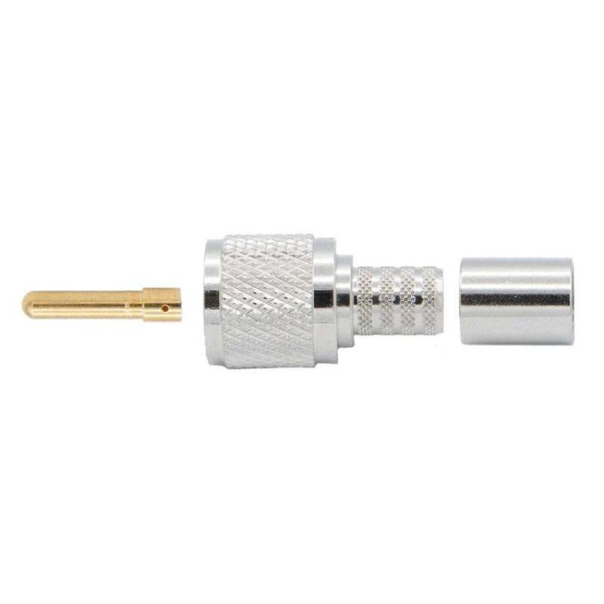 Rugged Radios UHF-CONN-M-LMR400 Crimp-on Male PL-259 UHF Connector for Rugged LMR400-UF - RG8 Cable