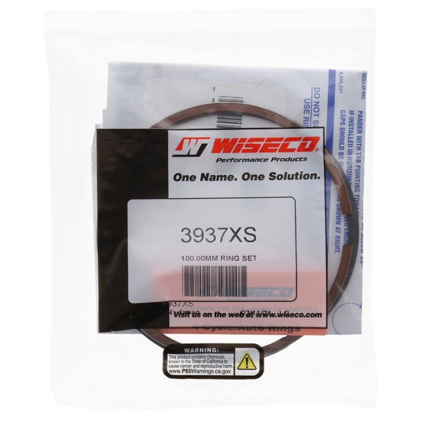Wiseco 3937XS Wiseco Piston Ring Set, 4 Cycle, 100.00 MM Bore