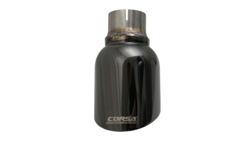 Corsa Performance TK007BLK Single 4.5in. Black PVD Pro-Series Universal Tip Kit (2.5in. Inlet-Clamp Include