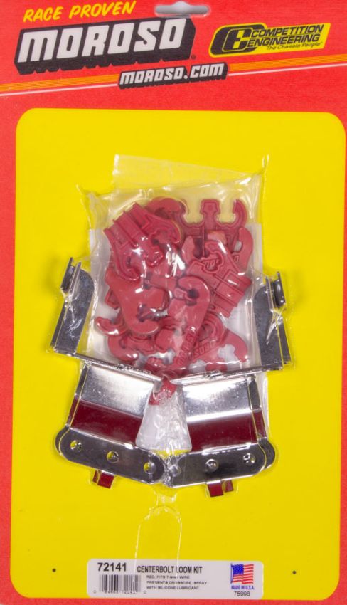 MOROSO MOR72141 Red Wire Loom Kit For SBC Center Bolt V/C