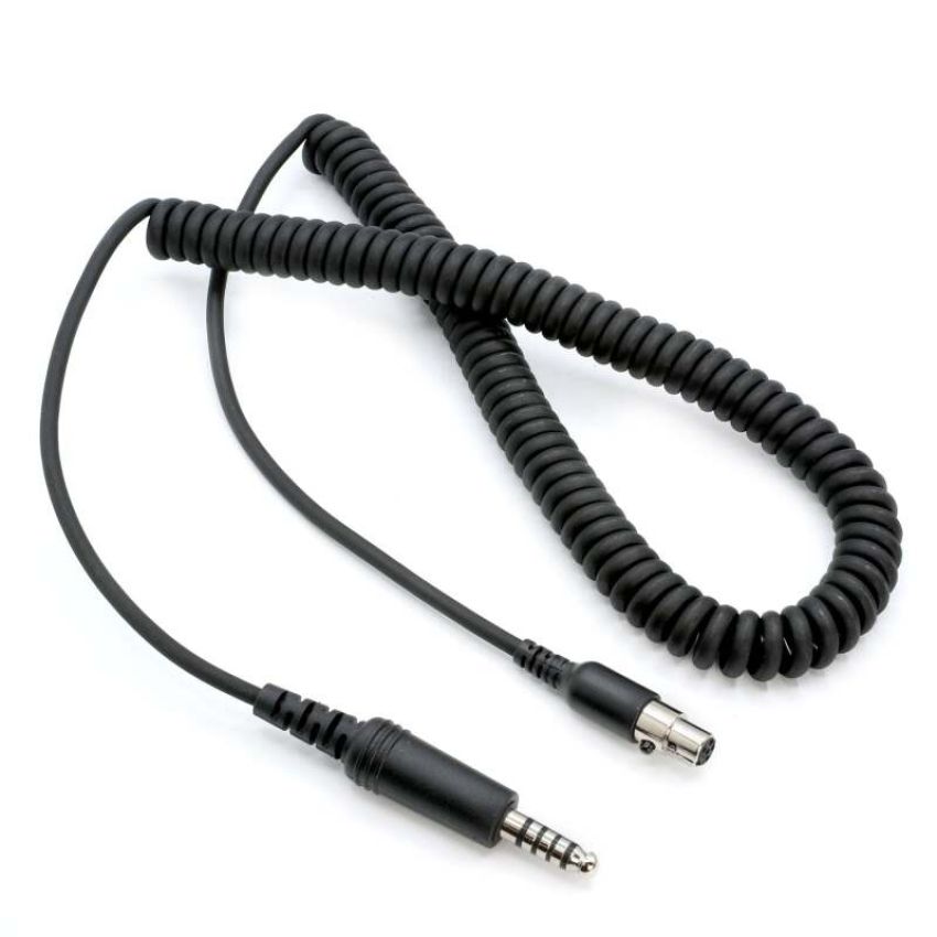 Rugged Radios CC-FIRECOM-5 Firetruck Intercom Headset Coil Cord for Firecom Style Jacks 5 Foot