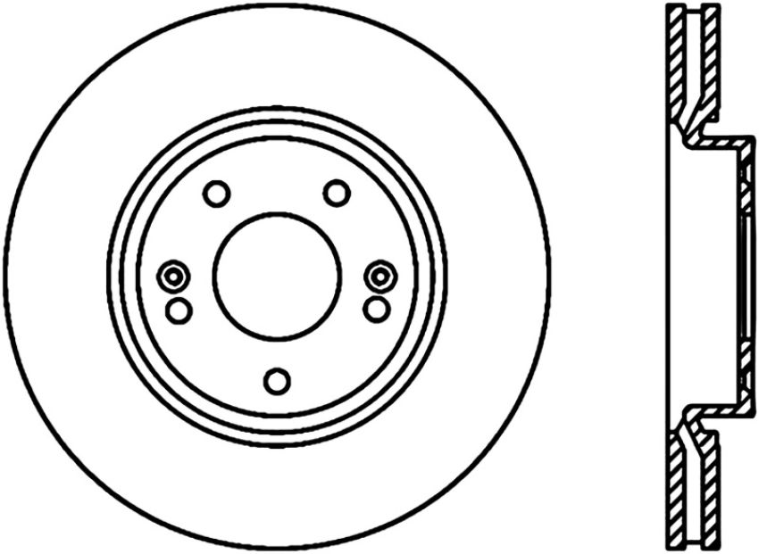 StopTech 09-18 Kia Forte Cryo Front Left Slotted Sport Brake Rotor