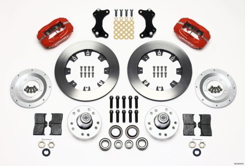 Wilwood 140-9918-R Forged Dynalite Front Kit 12.19in Red WWE ProSpindle