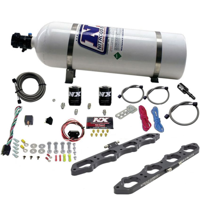 Nitrous Express 20956-15 Coyote Wet Direct Port Plate System(15LB Bottle)