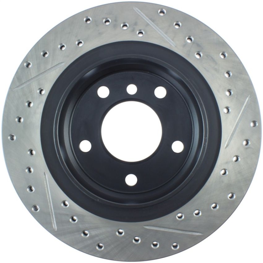 Stoptech 127.34049R Power Slot 00 BMW 323 / 01-07 325 / 99-00 328 Series Rear Right Drilled & Slotted Rotor
