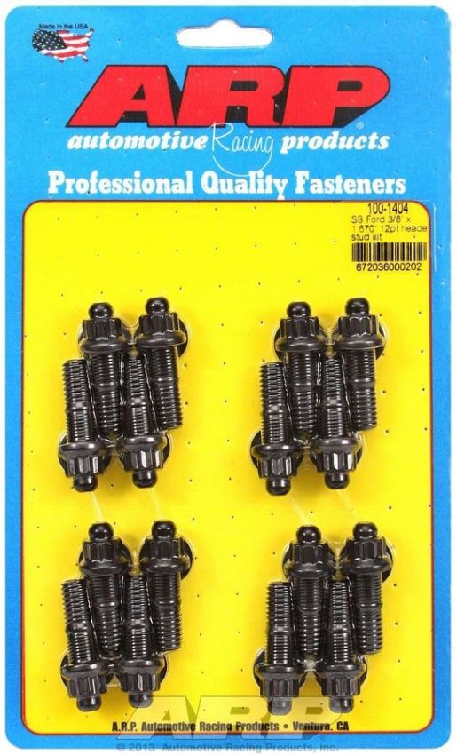 ARP ARP100-1404 Header Stud Kit - 12pt. 3/8 x 1.670 OAL (16)