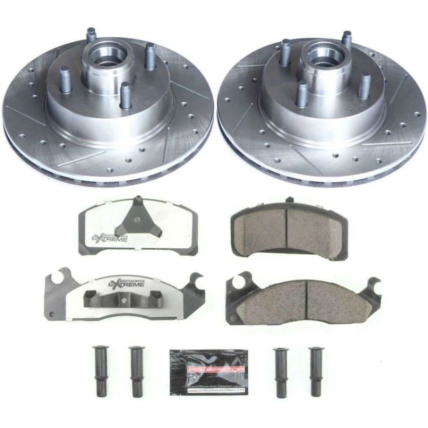PowerStop K4816-26 Z26 Street Performance Ceramic Brake Pad and Drilled & Slotted Rotor Kit