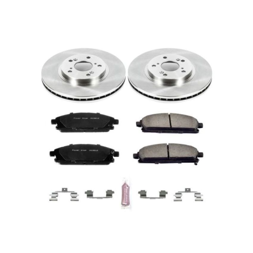 PowerStop KOE2290 OE Stock Replacement Low-Dust Ceramic Brake Pad and Rotor Kit