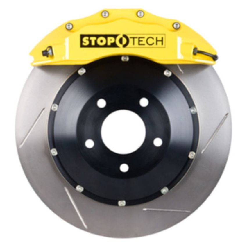 Stoptech 83.187.6700.81 06-09 Chevy Corvette Front BBK w/ Yellow ST-60 Calipers Slotted 355x32mm Rotors SS Lines