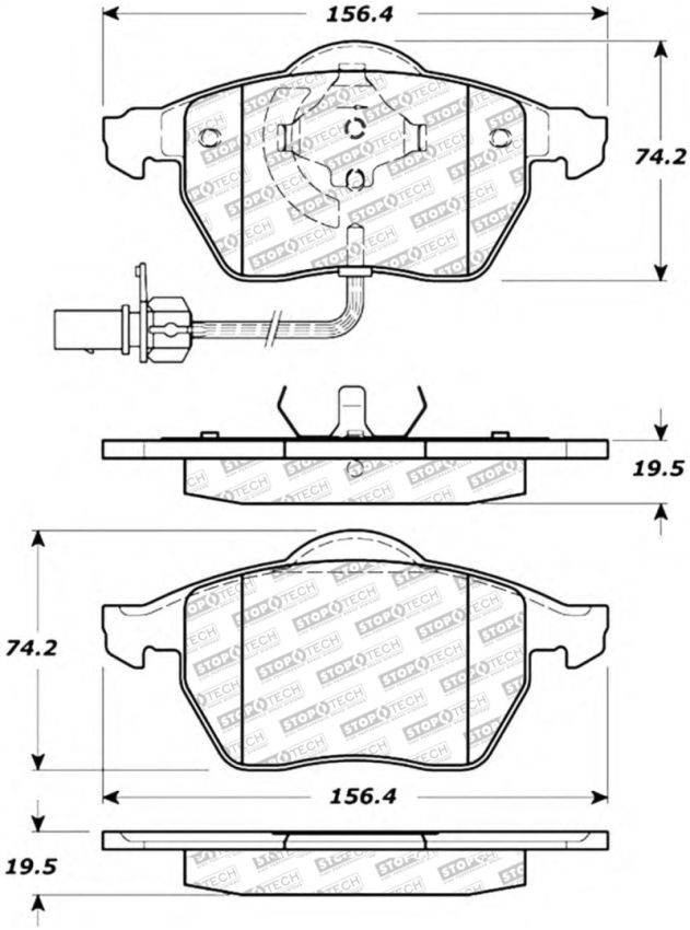 Stoptech 305.08400 Street Select Brake Pads - Rear