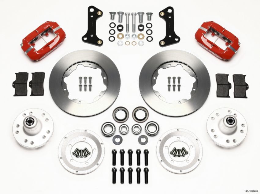 Wilwood 140-10996-R Forged Dynalite Front Kit 11.00in Red 67-69 Camaro 64-72 Nova Chevelle