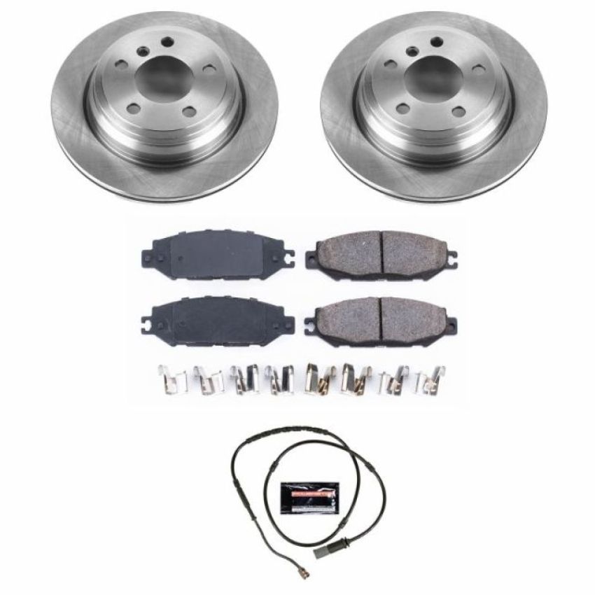 PowerStop KOE6852 OE Stock Replacement Low-Dust Ceramic Brake Pad and Rotor Kit